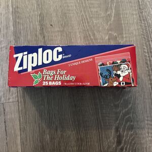 Vintages Ziplock Limited Edition NOS Holiday Double Sized Bags Unopened 25count